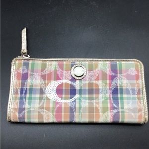 Coach Plaid Vintage Signature C Wallet